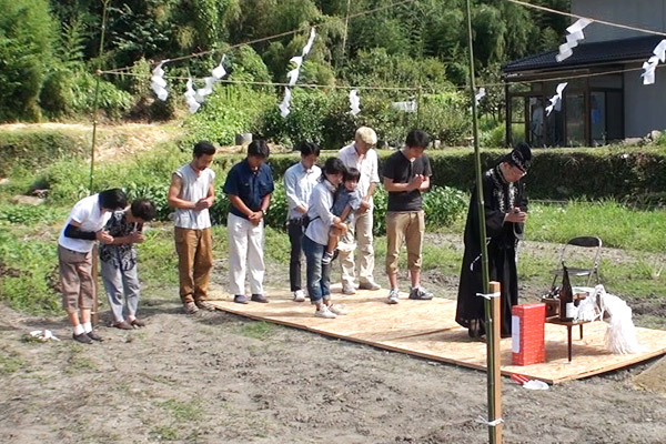 地鎮祭の様子